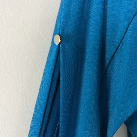 The Limited Women's Shirt Top Arm Sleeves Slits Size Small Teal - Picture 8 of 8